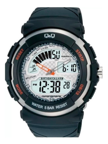 Reloj Q&q By Citizen Ana-digi Mo12j001y 50m Para Hombre