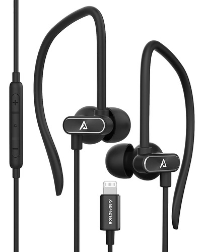 Auriculares Deportivos Con Cable Conector Lightning | Negro