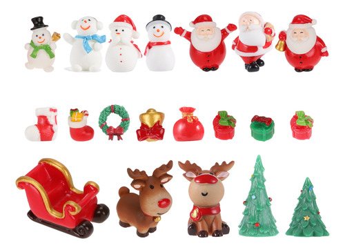 20 Piezas De Decoración Navideña Con Forma De Muñeco De Niev