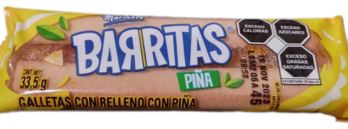 Barritas Marinela Relleno Sabor Piña 33.5g