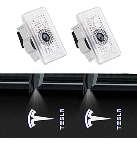 Uxcer Car Door Logo Projector Lights Para Tesla Model 3/y/s/