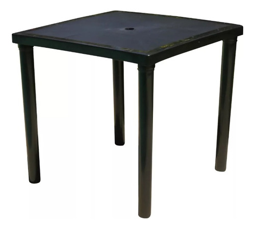 Mesa Plastica Voss 2000 Cuadrada Jamaica 75 Cm Negra