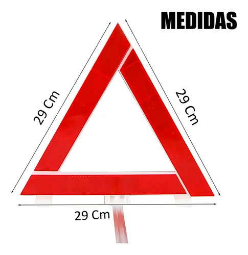 Triangulo Segurança Automotivo Com Refletor Universal C Capa