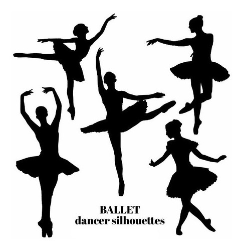Vinil Decorativo 5 Bailarinas De Ballet 90x90cm