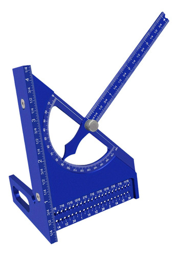 Regla Triangular Cuadrada, Multiángulo Ajustable, Azul