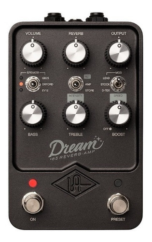 Pedal de efecto Universal Audio UAFX Pedals Dream '65 Reverb Amplifier  negro