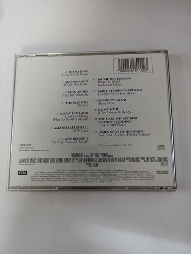 Cd- Sountrack De La Película La Boda De Mi Mejor Amigo (Usado)