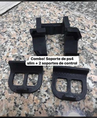 Combo Soporte De Pared Para Ps4 Slim+ 2 Soportes De Control