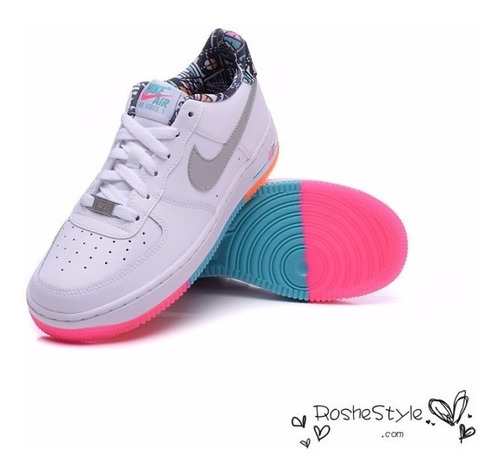 Tenis Nike Air Force One Arco Iris, Suela De Colores For One | Mercado Libre