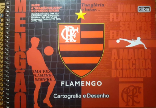 Imagem 1 de 8 de Kit Caderno De Desenho E Estojo Flamengo