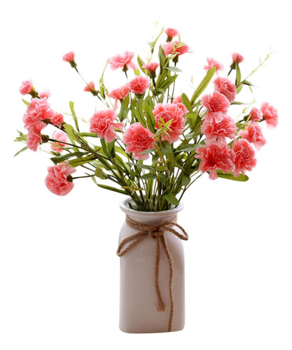 1 Clavel Artificial Con Forma De Flor, 6 Cabezas, Decoración