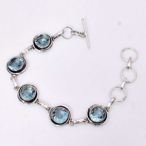 Pulsera En Plata Indu 925 Con Cuarzo