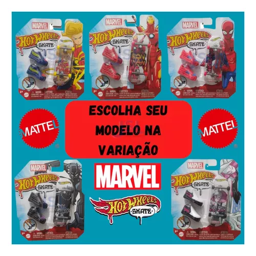 Skate de Dedo Hot Wheels | Capitão Marvel - Skate e Tênis - Mattel