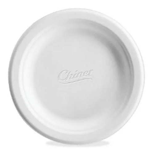 15 Platos Chicos Desechables Blanco Clásico 17cm Chinet