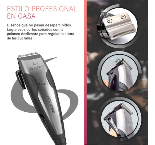 Combo Kit Cortadora + Terminadora Cabello Ga.ma Italy 29 Pz