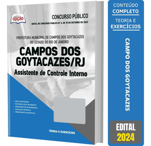 Apostila Prefeitura Campos Dos Goytacazes Rj 2024 Assistente