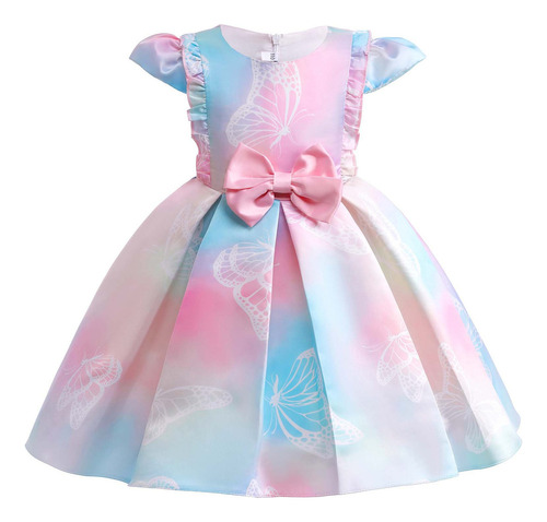 Vestido De Bebé Para Niñas, Bonito Estampado De Lazo, Fiesta