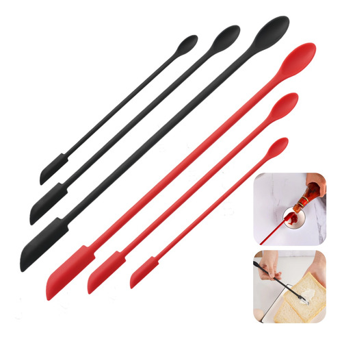 Cucharas De Silicona De Cocina Reutilizables De 6 Piezas
