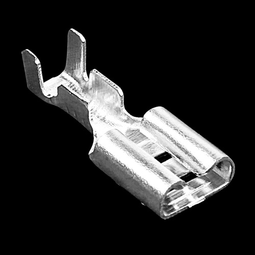 Terminal De Engarzado Hembra Con Pala, 200 Unidades, 6,3 Mm,