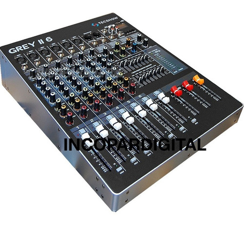 Consola Mixer Tecshow Ampro Grey-ll6 6 Canales-usb 