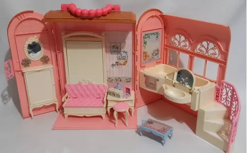 Antiga Maleta Quarto Da Barbie Anos 90 Mattel Casa De Boneca