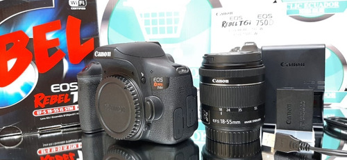 Imagen 2 de 7 de Camara Profesional Canon T6i +lente 18.55mm 24,1 Mpx Wifi