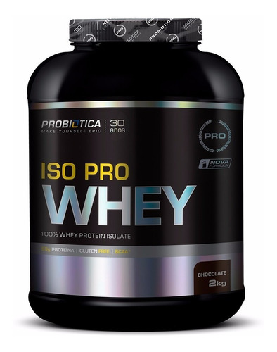 Iso Pro Whey 2kg Probiótica - Isolado 2000 G Pote - Promoção