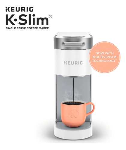 Keurig - Cafetera K-slim Para Cápsulas K-cup De Una Sola T. Color Blanco