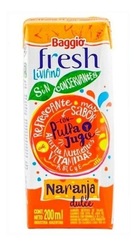 Jugo Baggio Fresh 200ml Pack X 18un - Barata La Golosineria