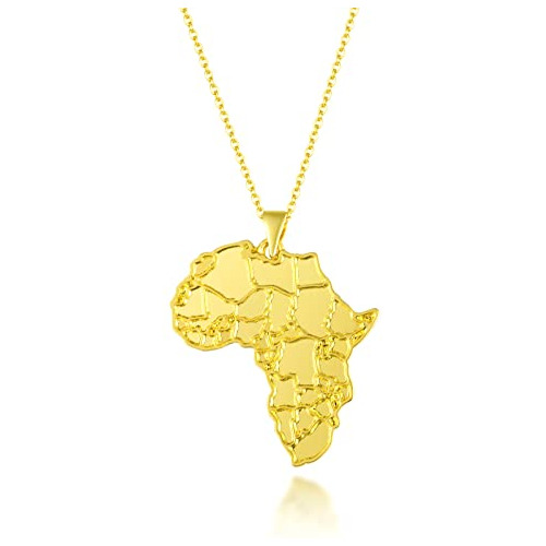 Collar Minimalista Con Colgante De Mapa De África Para Mujer