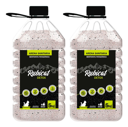 Piedras Para Gatos Rubicat Detox Pack 2 Unidades 10kg K9 