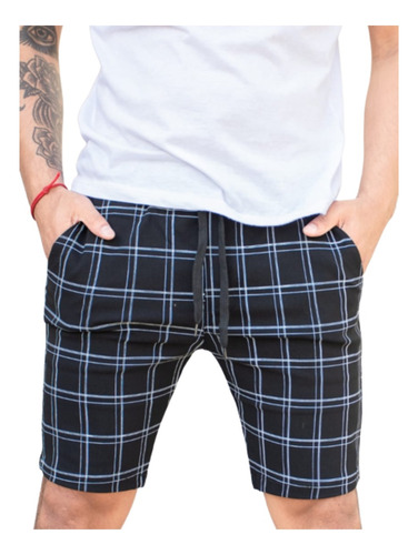 Pantalón Corto Short Bermuda Hombre Estampado Liso Talles