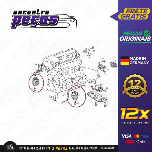 Coxim Motor Direito Mercedes Slk200 1.8 Kompressor 04-11