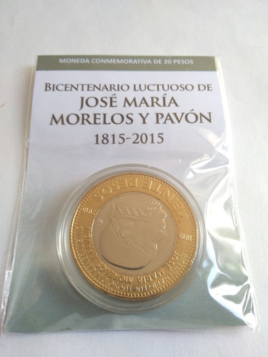 Imagen 1 de 2 de $20.- Pesos 200 Años José Ma Morelos  Bu En Cápsula & Cartón