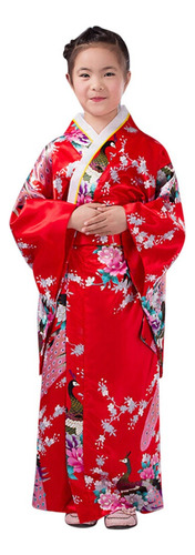 Kids Girls Clothes Kimono Nightgown Japanese Dress Long