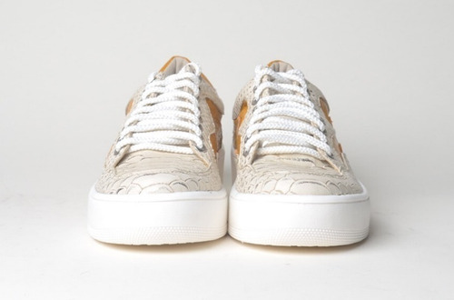 Imagen 5 de 7 de Zapatillas Urbanas De Mujer Cuero Cordones Crash - Ferraro