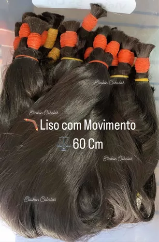 Cabelo Humano Loiro Liso 60cm 200 gramas