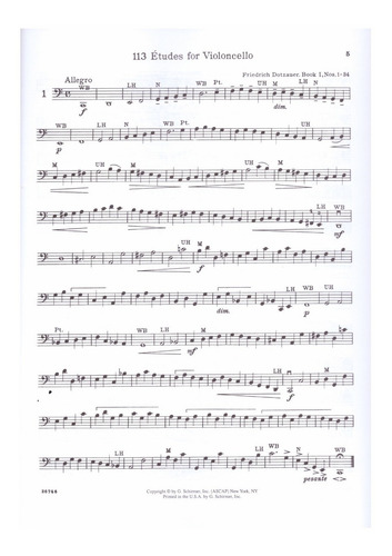 Ejercicios Para Violonchelo Libro 1 / Exercises For Violonce