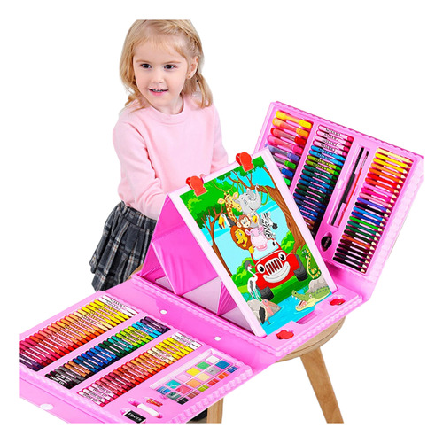 Valija De Arte Ideal Regalo Para Niños 208 Pcs Para Dibujar