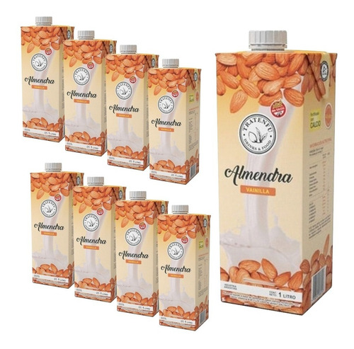 Leche De Almendras Con Vainilla Tratenfú Pack 8 X 1 Lt