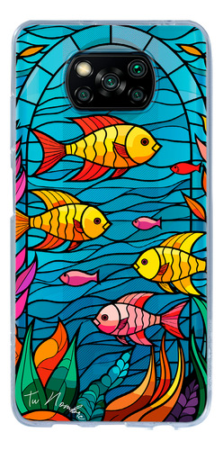 Funda Para Xiaomi Para Mujer Peces Vitral Con Tu Nombre