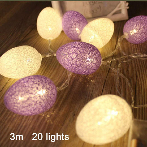 W Cadena De Huevos De Pascua Luces Led Con Pilas 3m