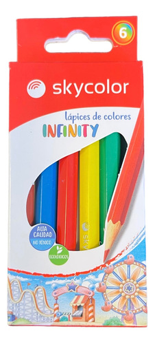 Lapices Skycolor Cortos X6 Colores Pack 20 Cajitas Souvenir