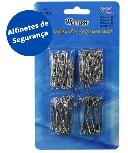 Alfinete Segurança 100pcs Western Af-100