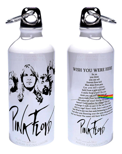 Carmañola Pink Floyd Termo Botilito Botella Aluminio