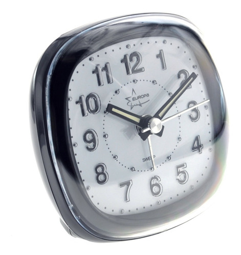 Imagen 2 de 6 de Reloj Despertador Europa Con Luz Led Acrílico Alarma 8302
