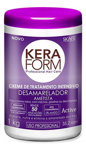 Creme Máscara Matizadora Desamarelador Platinado Kera Form