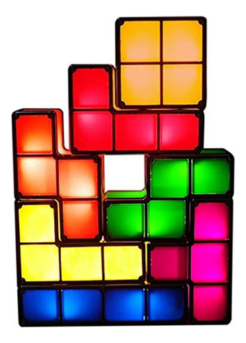Bitopbi 7 Piezas Tetris Luz De Noche Apilable 3d Rompecab