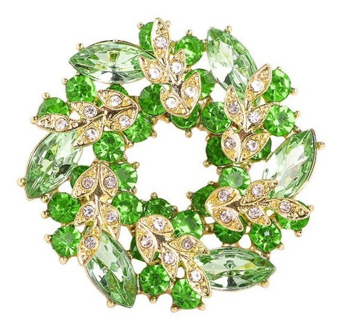 Broche Colgante Prendedor Guirnalda Corona Laurel Florcrista