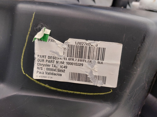 Panel Del Cuarto Trasero Izquierdo - Dodge Journey Rt 09-11 (Usado)